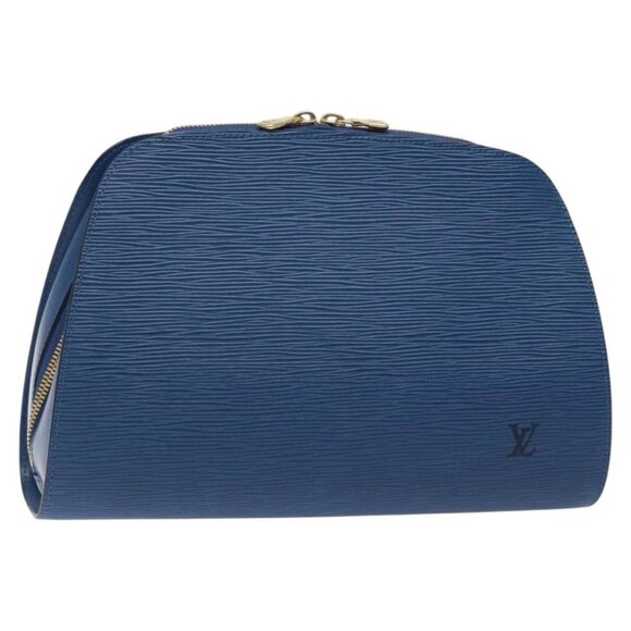 LOUIS VUITTON Epi Dauphine GM Pouch Blue M48435 LV Auth 127205 - Picture 1 of 16